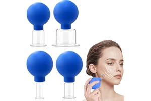 Asfrode Zestaw do twarzy, 4 sztuki bańek z kulką ssącą, ssanie próżniowe, masaż na szyję, głowę, ujędrniająca skóra, redukcja zmarszczek, detoksykacja, stymulacja przepływu limfy