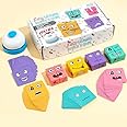 Goyal's Wooden Emoji Cube Face Changing Game for Kids | Expressions Matching Block Puzzle Toy, Preschool Educational Learning Memory Building Board Games (Bell Face Cube)