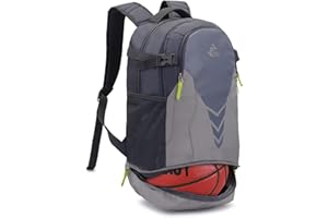 ‎BSEASH Bseash 35L Basketball Fußball Rucksack mit Boden Ballfach, große Kapazität Sport Rucksack Ausrüstung Turnbeutel für Jungen Mädchen Athleten
