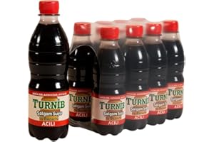 MAHNUR Acili Şalgam Suyu – Spicy Turkish Fermented Turnip Juice with Purple Carrot | Traditional Turkish Drink, Vegan, Bold Flavour, Non-Alcoholic Beverage. (300ml, Pack of 10)