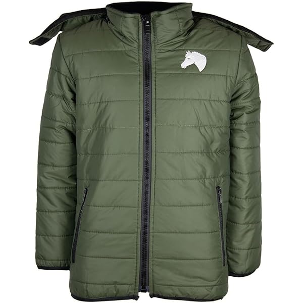 Warm Gefütterte Pferdeweste Kinder MS-Trachten Kinder Winter-Reitweste Mia – Olivgrün, Warm Gefüttert, Mit Kapuze Reiterjacke Für Mädchen