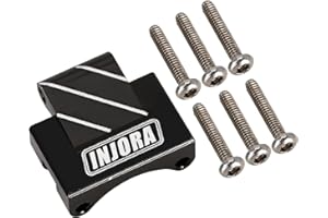 INJORA Rear Axle Truss Upper Link Mount CNC Aluminium Zubehör für Axial SCX24 C10 JLU Gladiator Bronco Upgrade Teil(Schwarz)