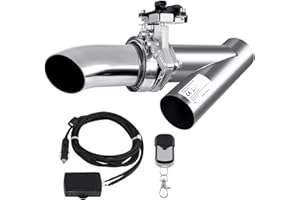 H-YEEU Kit de commutateur de soupape d'échappement à clapet de silencieux d'échappement électrique en acier inoxydable de 3" 76 mm avec télécommande