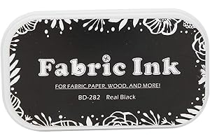 EJOYOUS Tamponi di Inchiostro per Timbri su Tessuto Tamponi di Inchiostro per Timbri su Abbigliamento Tampone di Inchiostro Permanente per Timbri in Gomma Scrapbooking Carta Legno