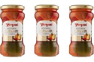 ZEUS PARTY Vergani Mostarda di Frutta Mista di Cremona Confezionata a Mano 3 barattoli x 400 gr