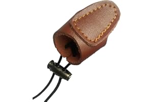 KURUGEILI Soft Leather Archery Thumb Ring Thumb Thumb Guard for Traditional Bow Thumb Protector Guard for Mongolian Reurve Bow Finger Tab Shooting Glove