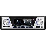 Radio Coche Bluetooth: Autoradio Bluetooth 1 DIN con Llamadas Manos Libres y Soporte para Controlar App - Radio para Coche co