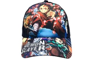 IFHDO Anime Casquette Enfant Casquette Baseball Enfant pour Chapeau de Soleil Enfant Baseball Cap de Garçon Coton avec Fermeture Velcro Réglable 48-54cm