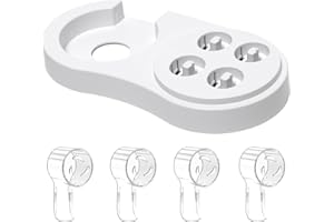 SEPLOUIS Copri Testine e Porta Spazzolino per Oral B e serie iO, trasparente e bianco