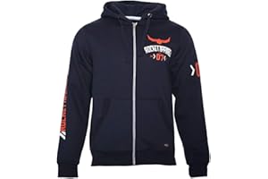 ROCK-IT Apparel® Veste à Capuche Sweat à Capuche zippé pour Homme Hoody Pullover Racer 07" Tailles S-5XL Sweat-Shirt Hoodie Gris et Bleu Marine