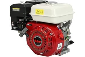 LIDHUJNK Gas Engine, Single Cylinder Gasoline Engine, 4 Stroke 6.5HP 160cc GX160 Gas Engine+ Air Cooled for Honda GX160 OHV Pull Start Go Kart Mini Bike Compressor Log Splitter Lawn Mower