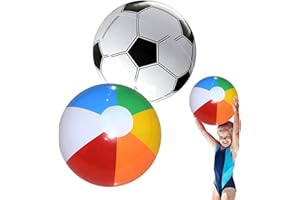 LUMOOM 2 palline gonfiabile da spiaggia, 40 cm, con valvola di sicurezza