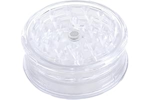 SUNMONDO 3-częściowy młynek premium | Materiał: tworzywo sztuczne | młynek do ziół do przypraw i innych roślin. (młynek przezroczysty) dla bezpośredniego widocznego efektu, średnica Ø 49 mm, idealny do torby