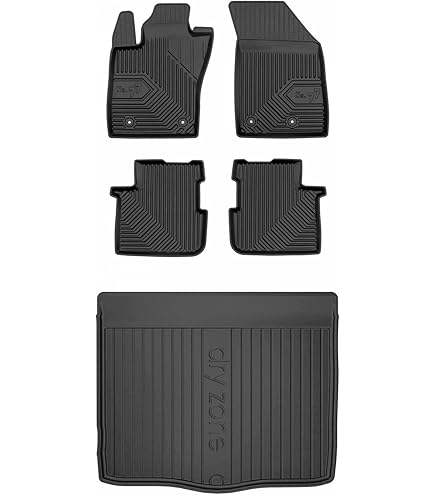 J&J AUTOMOTIVE | Tappeti Tappetini In Tessuto In Velluto Su Misura Adatti Per V50 2004-2012 Set di 4 pezzi, Anteriore E Posteriore, Nero, Antiscivolo