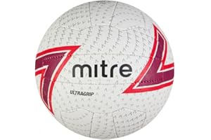 Mitre Ultragrip Netball, All Conditions Ball, Popular Style, Durable Design, White, Ball