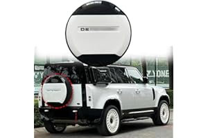 FTAPACCE Ersatzreifenabdeckung Portecor passend für Land Rover Defender 90 110 130 2-Türer 4-Türer 2020–2024 ABS-Kunststoff (Fuji Weiß glänzend schwarz)