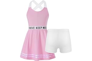Mufeng Mode Ensemble Golf Tennis Fille 2Pcs Vêtement Tenue Sport Tennis Badminton Volleyball Plage Robe Course Fille 5-14 Ans