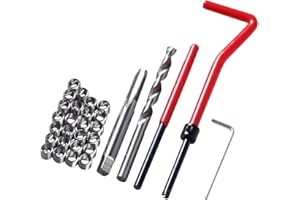 Fongmore 30 PZ in Acciaio Inox Kit di Riparazione Filetto M6x1.0mm Metrico Filo di Riparazione Inserto Kit Compatibile Strumento Mano Set per Auto Riparazione