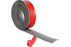 Strehknewen Profil de Transition 400cm x 4cm Autocollant – Barre de Seuil Sans Perçage pour Stratifié, Vinyle, Moquette & Carrelage – Plinthe Flexible en PVC Robuste, Gris