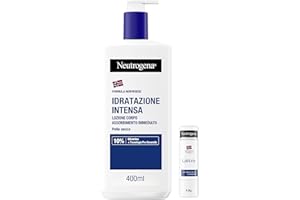 Neutrogena Formula Norvegese Skincare Kit, Set skincare viso e corpo con Crema Idratante Corpo Idratazione Intensa 400 ml e Balsamo Labbra Stick 4.8 g per pelle secca e screpolata – Esclusiva Amazon