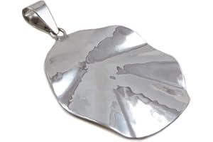 The Mexican Collection Hallmarked 925 Sterling Silver Hammered Oval Pendant Gift Boxed