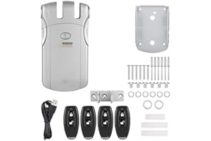 MAGT Wafu Lock Elektronisches Haustürschloss, Wireless Security Unsichtbares schlüsselloses Türschloss Home Smart Remote Control Door Lock