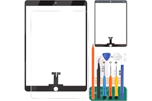 SRJTEK Ersatzglas für iPad Air 3 2019, Touchscreen A2153, A2123, A2152, für iPad Pro 10,5 Zoll (2017), Digitizer A1701, A1709, Panel-Reparatur-Set (schwarz)