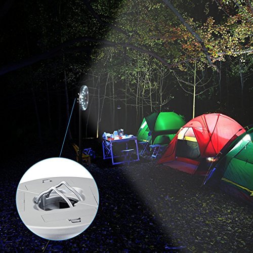 KINGSO LED-Schirmleuchte 28 LEDs 3 Modi Sonnenschirm Lampe Schirmlicht Zelt Licht Campingleuchte Nachtlicht 4 AA Batteriebetrieben für Camping Garten Outdoor - 7