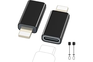 Zestiq Adaptador USB C a Lightning, 2 Piezas Adaptador Lightning a USB C, Soporta Carga/Sincronización de Datos para iPhone 14/13/12/11/iPad/Airpods, No para Auriculares/Audio/OTG, Anti-Pérdida
