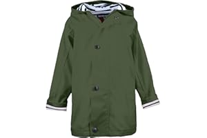 Breizh Ocean - Ciré Imperméable Enfant ELVEN, Intérieur Rayé Marinière avec Capuche - 1 an à 14 Ans