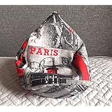 Sitzsack für Puppe Paris Muster Puppenhaus Möbel Puppenstuhl Puppenmöbel Barbie Möbel