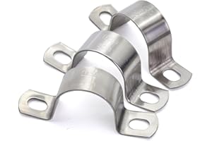 MgcTolBox U - Fascette Stringitubo Acciaio Inox Ø25 mm, Morsetti Per Tubi - 10 Pezzi Per Confezione