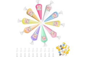 WAN2TLK Decoden Cream Glue Kit, 10 Colori, 100 g di Colla Color Crema con 20 Beccucci e 20 Accessori in Resina, Custodia per Telefono Fai Da Te, Decorazione Artigianale, per Compleanno e Natale