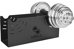 MEOLLO Soporte para mancuernas y para pesas de musculación, 100% acero al carbono