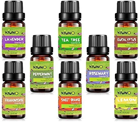 Aromatherapy Essential Oils Set of Top 8,10ML-100% Pure Natural Therapeutic Grade Oils Gift Set