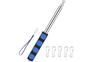 DOINEUFL Telescopic Flag Pole, Handheld Telescopic Pole, Extendable Flag Pole Telescopic Flag Pole Festival, Portable Flag Pole for Teaching