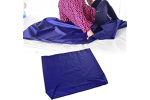 Lunaanda Gleittuch für Bettlägerige, Gleittuch für Betttransfer Patiententransfer Gleittuch Pflege zum Drehen, Bewegen und Positionieren von Älteren Menschen für Krankenhäuser, Hause, 70 x 68cm (Blau)
