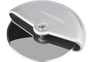 Love-KANKEI Pizza Cutter Wheel, Pizza Slicer Stainless Steel Comfortable Palm Grip 4 inch (10 cm)