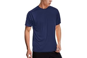 ZENGJO Mens Running Top Short Sleeve Lightweight Quick Dry Gym Sports T Shirt