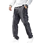 TAGAS Men Loose Fit Men's Flip Pocket Jeans || Mens Stylish Cotton Loose Fit Denim Cargo || Multi-Pocket Styling Pant||