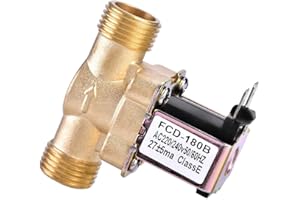 AELOA Elettrovalvola a Solenoide, Valvola Magnetica Elettromagnetica a Solenoide N in Ottone per Controllo Industria Chimica Liquida, AC 220V