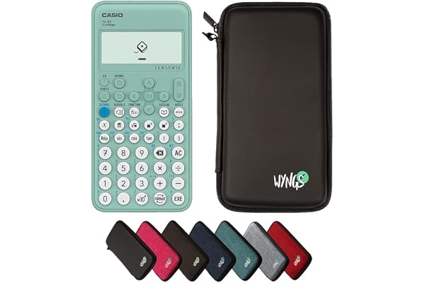 Casio fx-92 Collège avec Housse de Protection WYNGS Incluse Noir - Calculatrice Scientifique - Pack de Base
