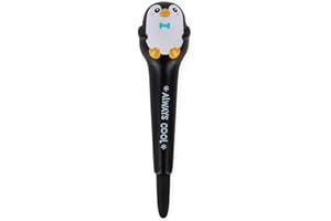 Legami - Bolígrafo de gel antiestrés – Squeezies, papelería para escribir, relajarse, concentrarse, bolígrafo antiestrés, súper suave, tinta negra, diámetro de la punta 1 mm, tema pingüino