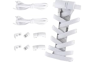 XWCHASA Cordones Elásticos Sin Nudo con Hebilla Metal Magnética, 2 Pares Cordones Elasticos Sin atar, No es Necesario Atar los Cordones de los Zapatos Adultos Niños