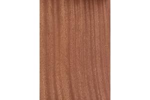 Aibote Hojas de Restauración de Chapa de Madera de Palisandro de Sapeli Natural(Tamaño Total:26x250CM) para Estantes de Mesa de Vitrina de Altavoces Muebles de Cocina