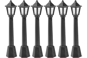 Tomaibaby Miniature Street Lights 6Pcs Doll House Street Lamp for Diy Micro Landscape and Fairy Garden Decoration Realistic Model Lamp Post