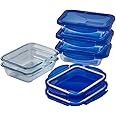 Pyrex® Cook & Go Set of 5 Rectangular Glass Storage Boxes with Airtight and Waterproof Lids – 20 x 15 cm – 0.8L – BPA Free