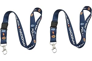 TARJA 73 Lanyard Policía Nacional. Pack 2 | Cinta Cuello Personalizada | Identificación, Móvil, Llaves.