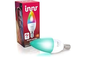 innr Zigbee E14 LED Kerze, White & Color, funktioniert mit Alexa, Hue*, Hey Google (Bridge erforderlich) Glühbirne E14, Smart Lampe, Dimmbar, 1-Pack