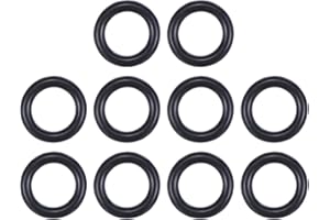 UHATa Fluorine Rubber O-Ring 7.5mm ID, 11.5mm OD, 2mm Width Gasket Round FKM O Rings Washer Sealing-Applications for Auto Plumbing Faucet Air Gas Repair-[Qty 10 Black]